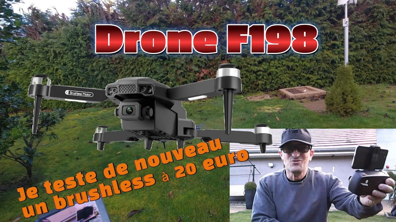 J’ai de nouveau acheté un drone brushless à 20 balles : Drone F198