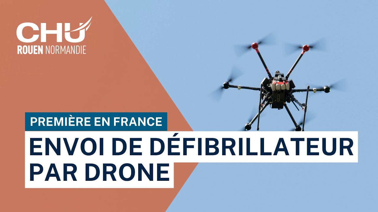🔵 𝗨𝗻𝗲 𝟭𝗿𝗲 𝗲𝗻 𝗙𝗿𝗮𝗻𝗰𝗲 | Le SAMU 76A teste un drone d’urgence connecté