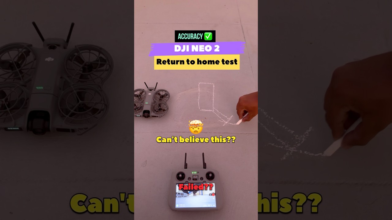 DJI NEO2 RTH Landing accuracy test😱shocked #djineo2 #dji #drone #shorts
