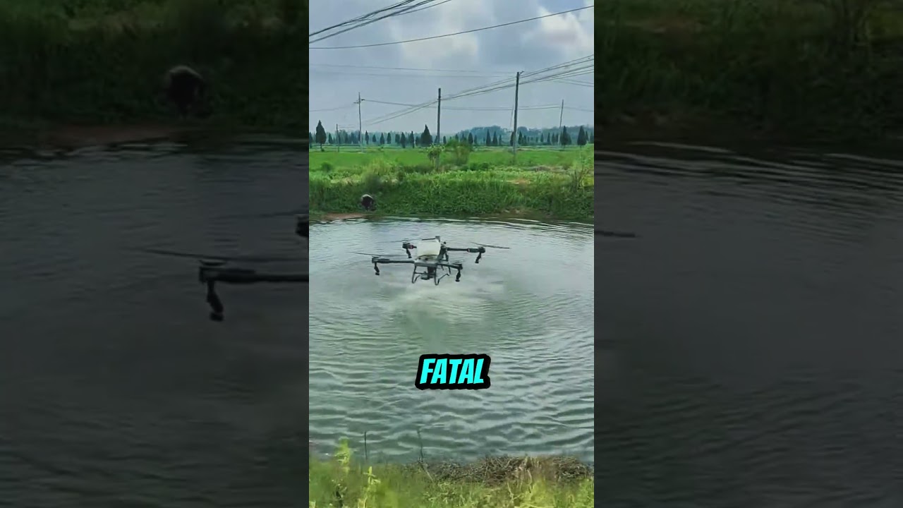 Erreur de pilotage : le drone agricole finit dans l’eau
